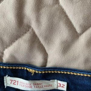 721 Dark wash high rise skinny